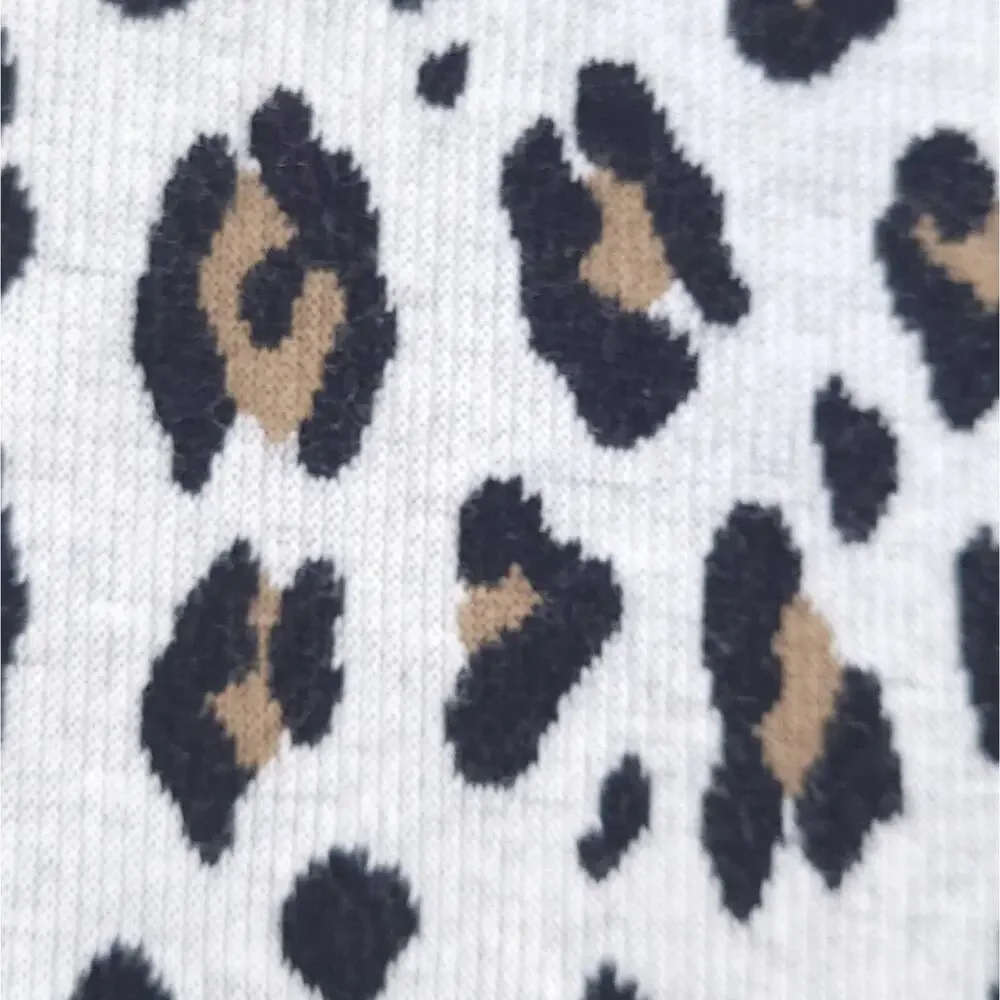 Loft Leopard Print Puff Sleeve Top Size MP Medium Petite Print Top Animal Print